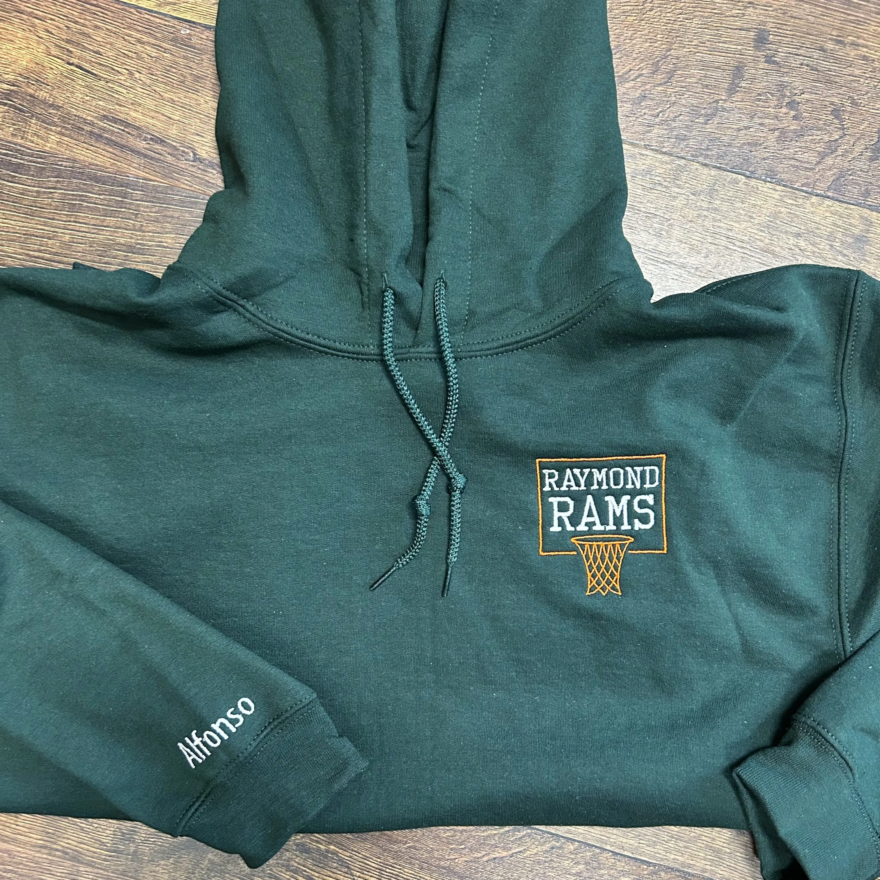 Custom Basketball Team Hooded Sweatshirt With Player Name