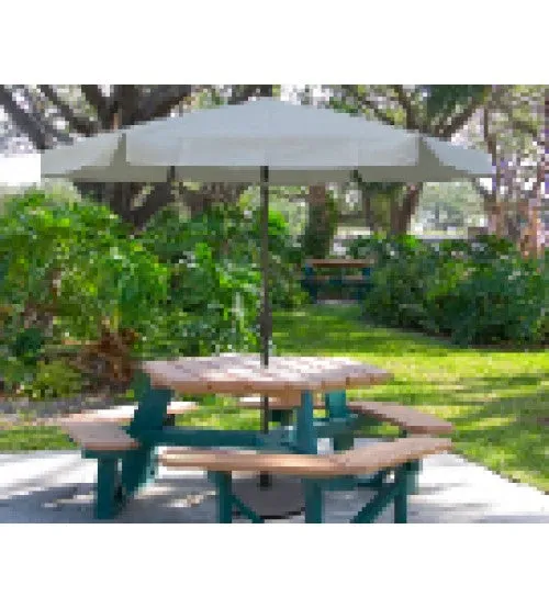 Fiberbuilt 7.5' Garden Umbrella - Crank Lift, No Tilt