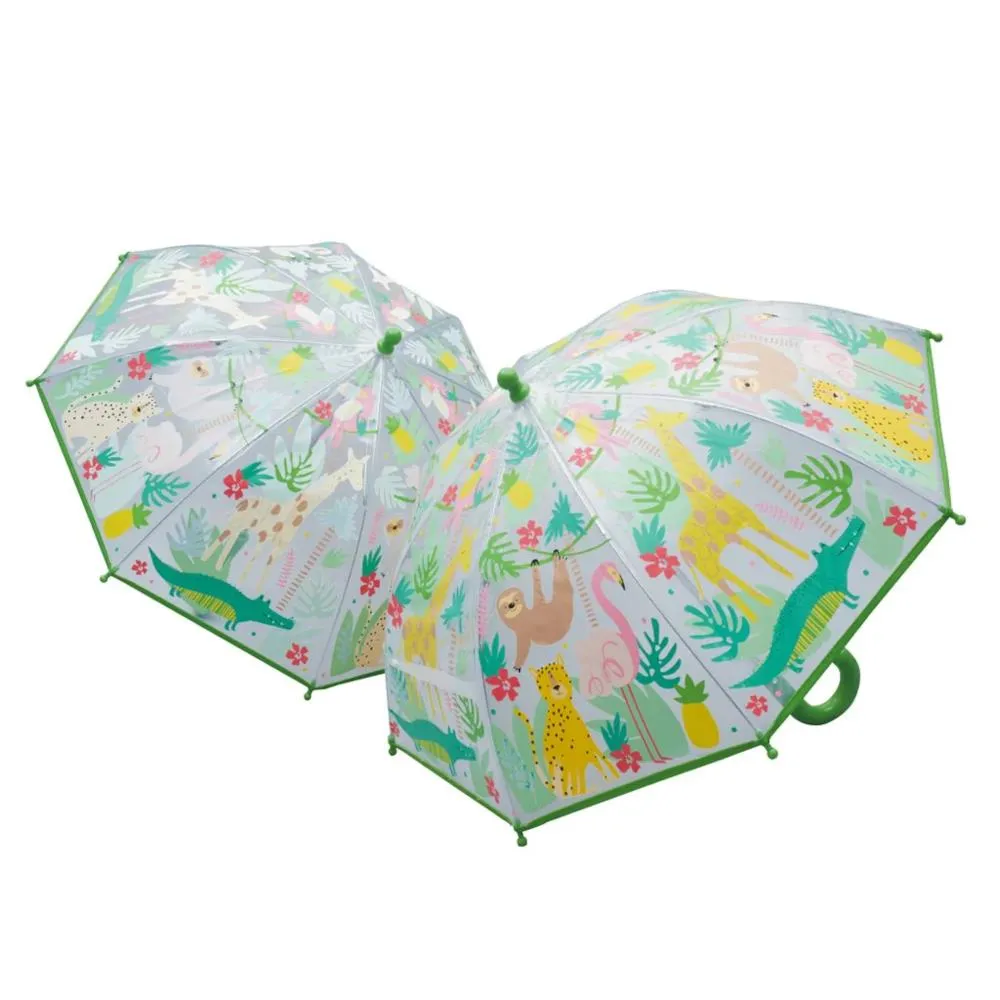 Floss & Rock Kids Colour-Change Umbrella - Jungle (Ì)