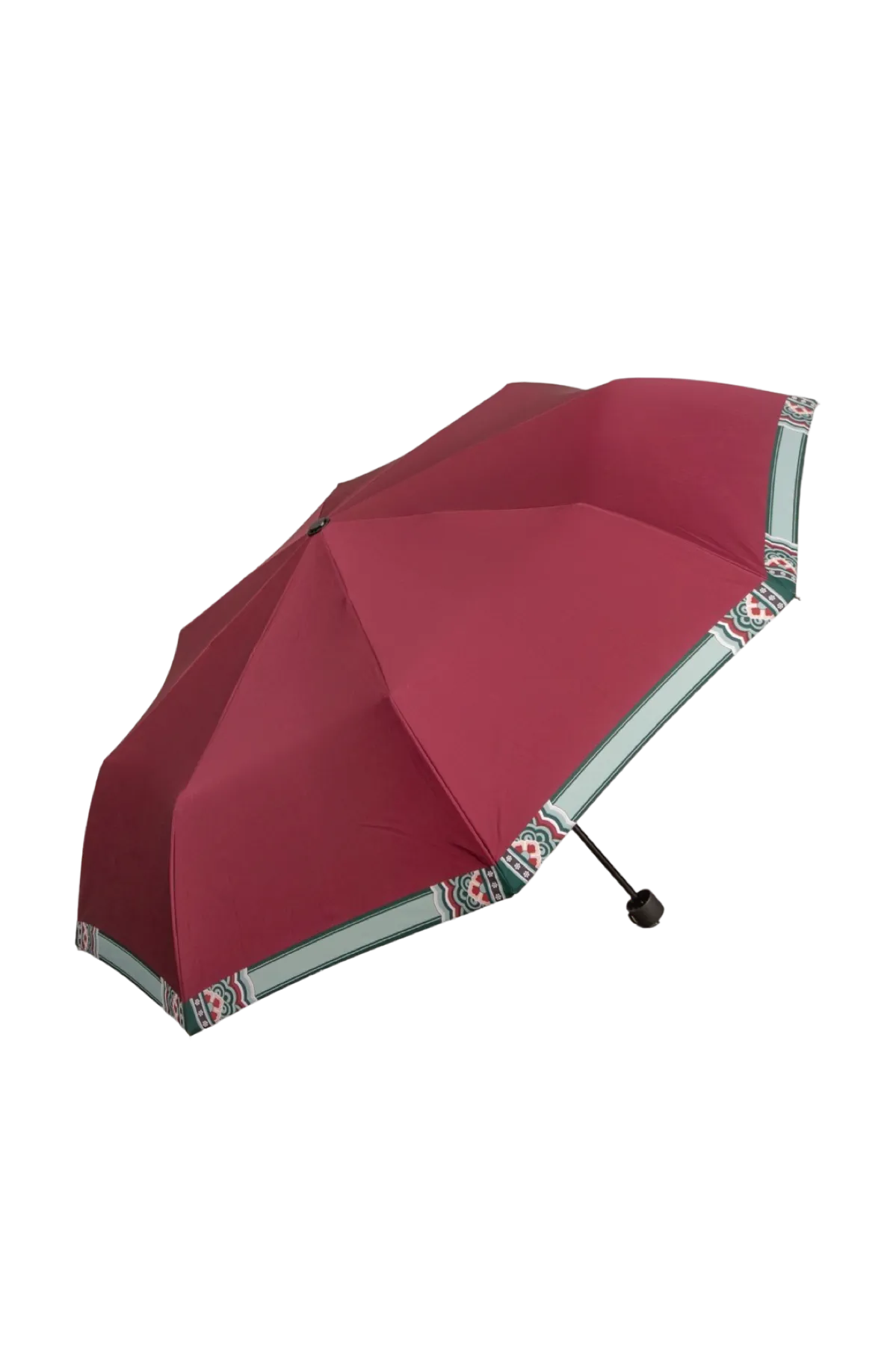 Folding Umbrella "Dancheong" - Burgundy