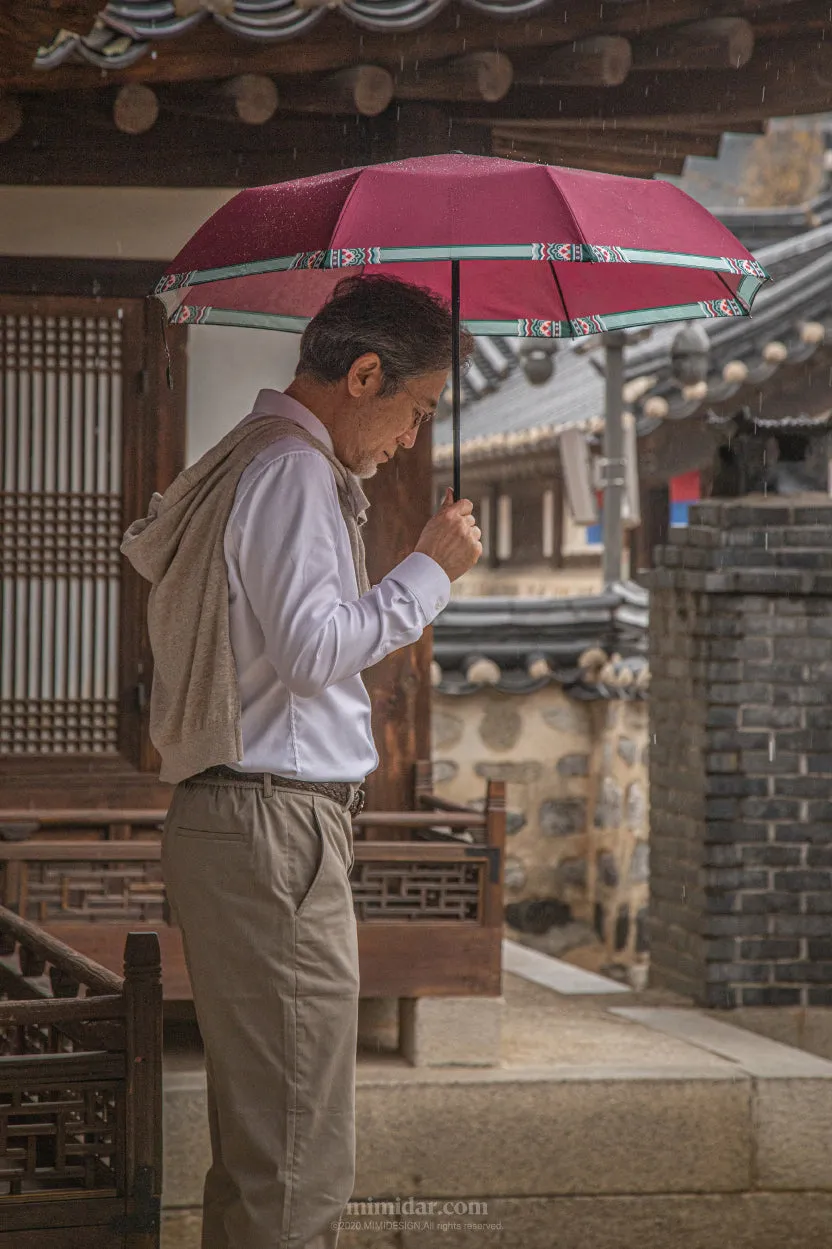 Folding Umbrella "Dancheong" - Celadon Green