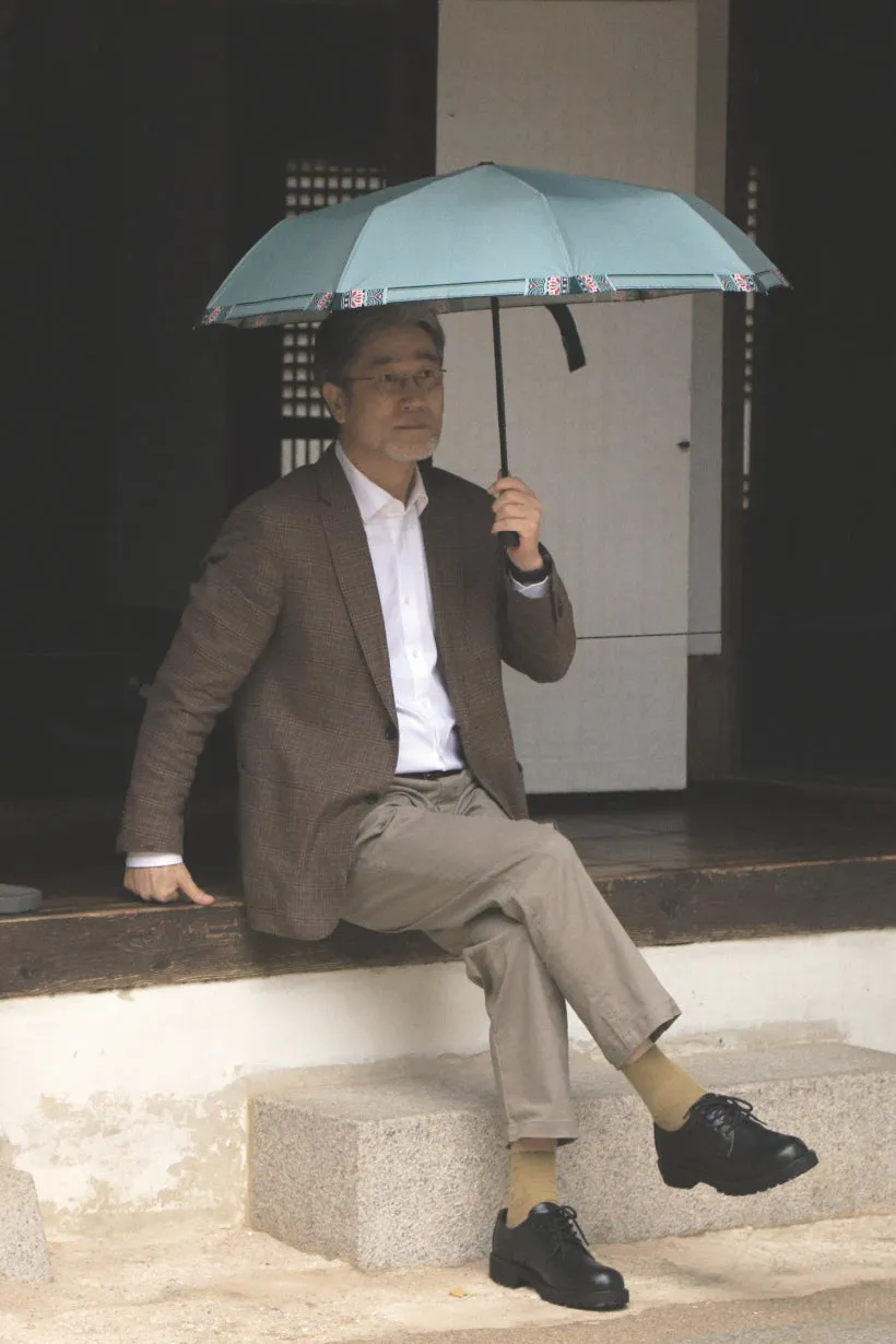 Folding Umbrella "Dancheong" - Celadon Green
