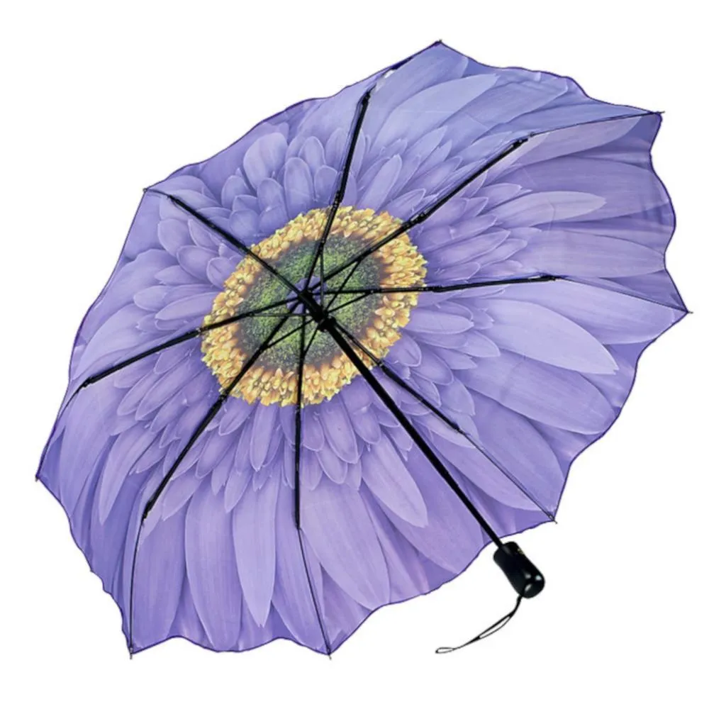 Galleria Folding Umbrella - Purple Daisy