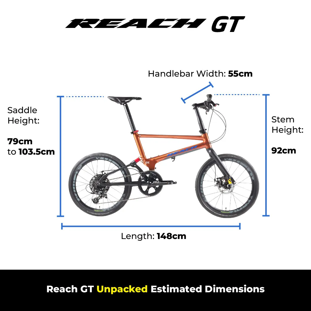 Reach GT | 11-Speed | Packable Road Bike  | Black