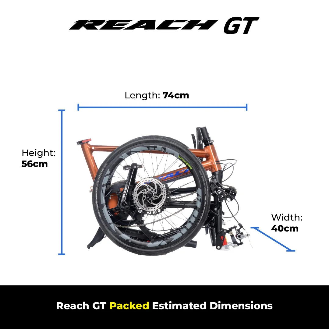 Reach GT | 11-Speed | Packable Road Bike  | Black