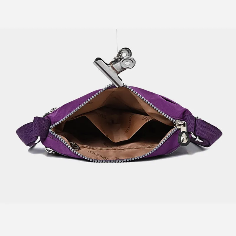 Slim Crossbody Bag For Women Minimalist Waterproof Nylon Shoulder Bag